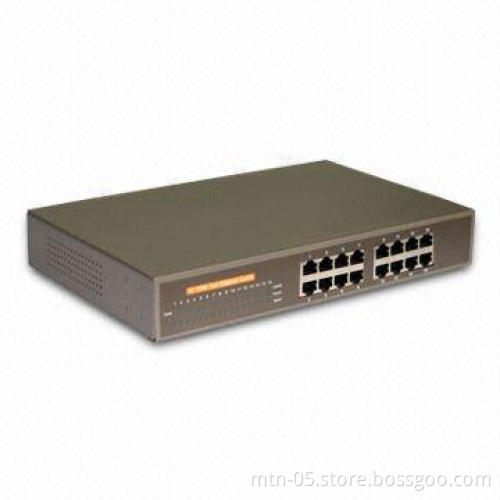16-port 10/100m Ethernet Switch with 2 Megabit Frame Buffer and IEEE802.3u 100Base-TX Standard